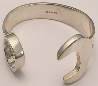 17mm Extra Large Sterling Silver Spanner Bangle
