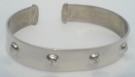 Clear stone set Silver torque United Colors of Benetton Bangle