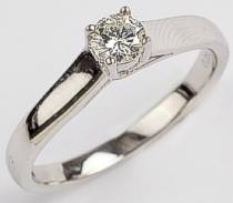 18ct White Gold 0.25Ctw Diamond Solitaire Ring