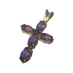 Gold Amethyst Cross