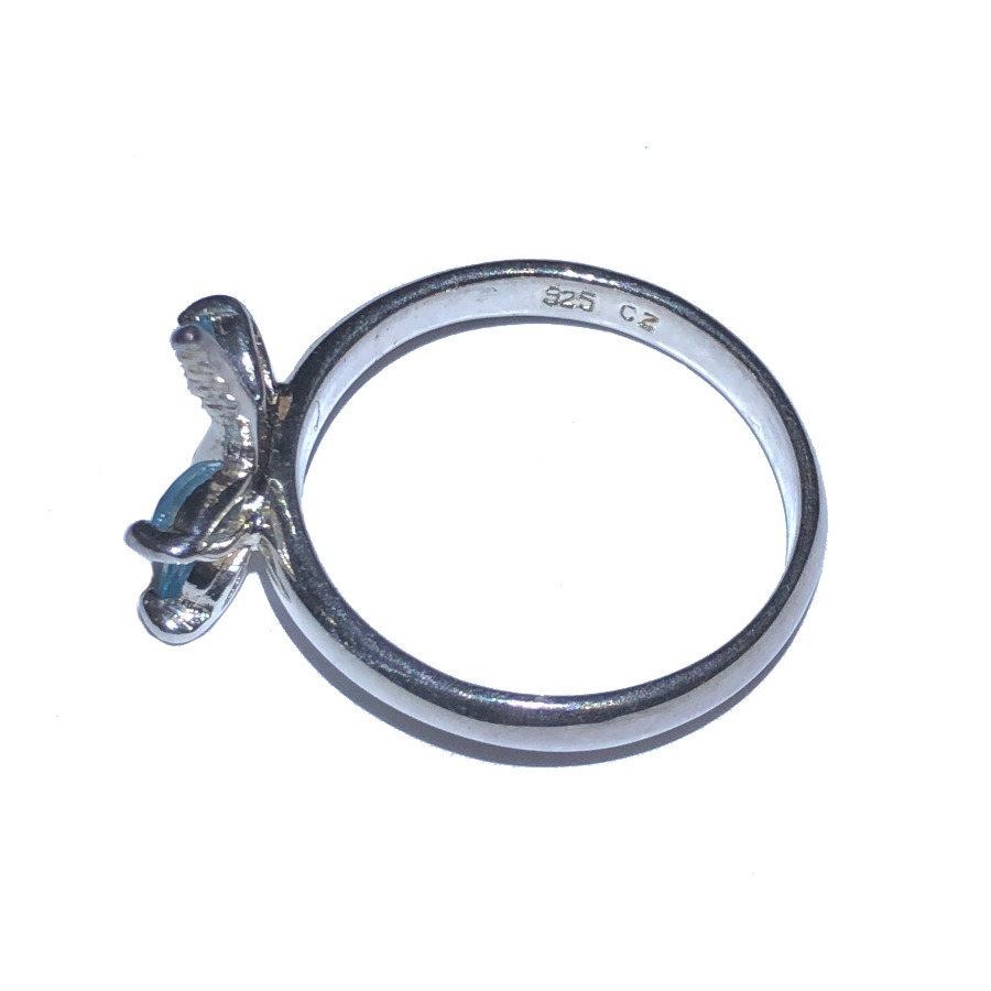 Silver CZ Drangonfly Ring