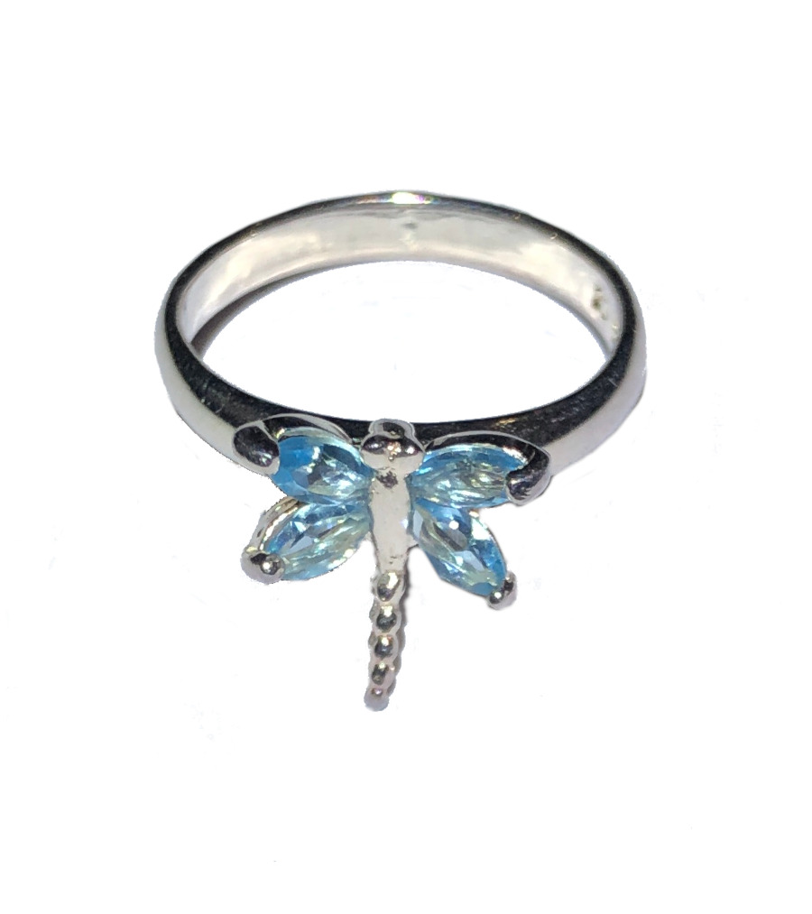 Silver Dragonfly Ring