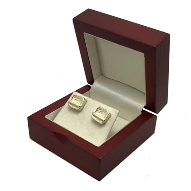 Dark Wood Earring Box